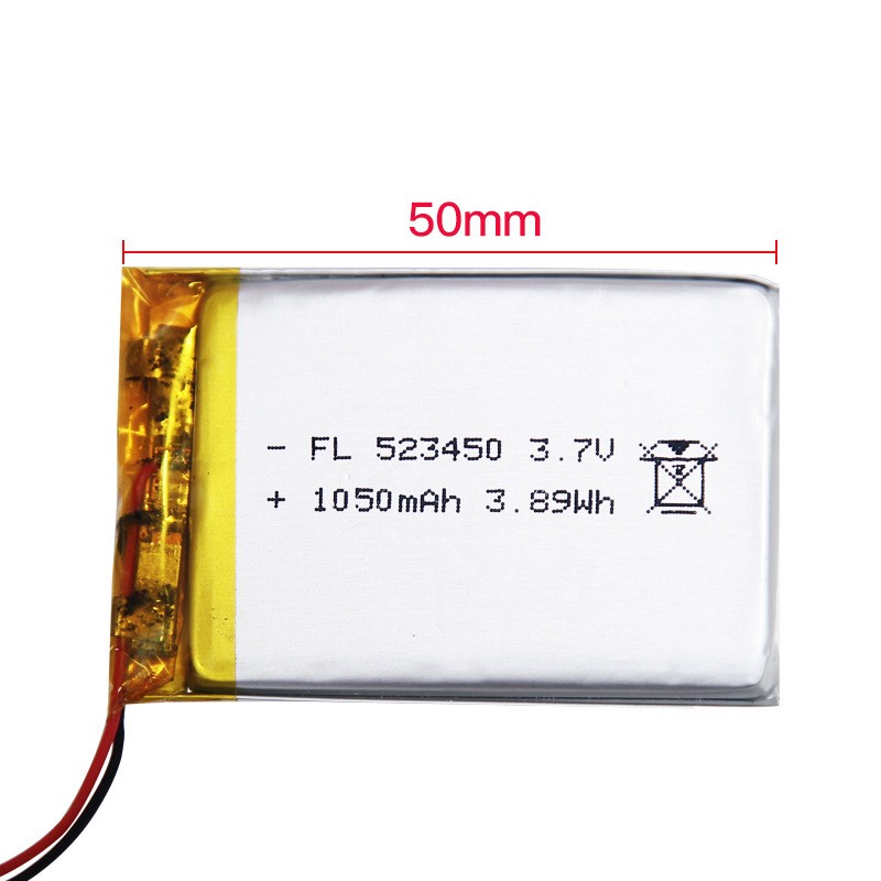 聚合物FL523450电池1050mah耐高温声卡行车记录仪智能玩具 投影仪图2