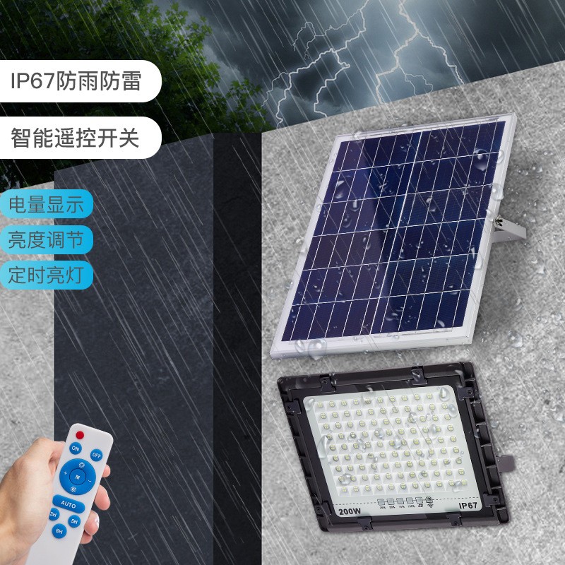 新款太阳能灯超亮大功率防水室内家用感应照明灯庭院灯户外灯路灯图2