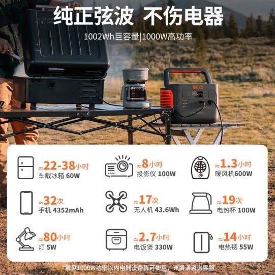 电小二户外电源1000W大功率大容量220V移动电源 户外电源1000Pro图5